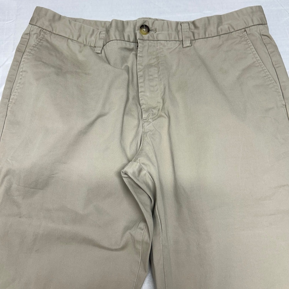 Vineyard Vines Mens 36x34 Breaker Pants Khaki Tan Straight Leg Chino Twill 0238 - Picture 6 of 7